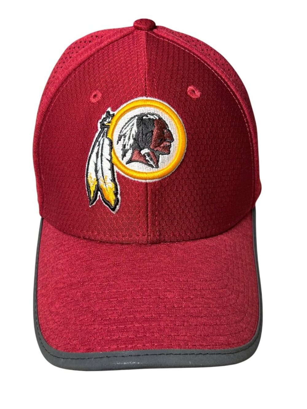 Washington Commanders New Era 39Thirty Flex Fit Cap NFL Red Gray Perforated Back